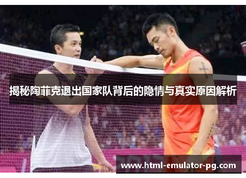 揭秘陶菲克退出国家队背后的隐情与真实原因解析 揭秘陶菲克退出国家队背后的隐情与真实原因解析